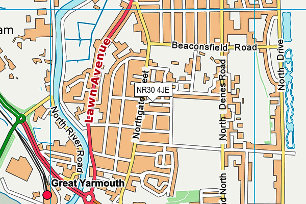 NR30 4JE map - OS VectorMap District (Ordnance Survey)