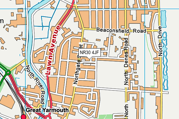 NR30 4JF map - OS VectorMap District (Ordnance Survey)