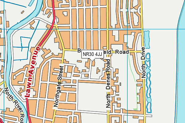 NR30 4JJ map - OS VectorMap District (Ordnance Survey)