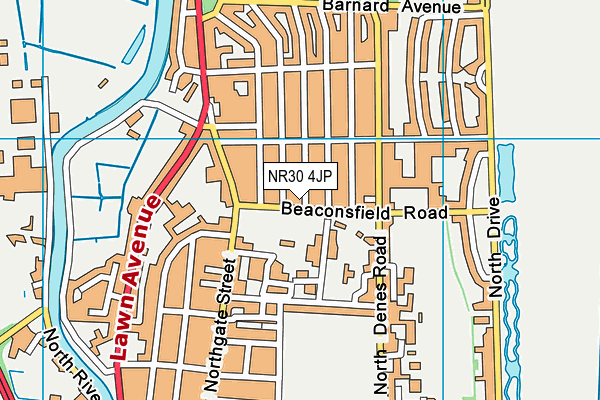 NR30 4JP map - OS VectorMap District (Ordnance Survey)