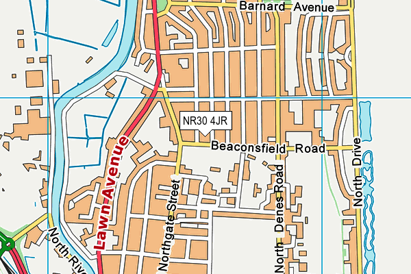NR30 4JR map - OS VectorMap District (Ordnance Survey)