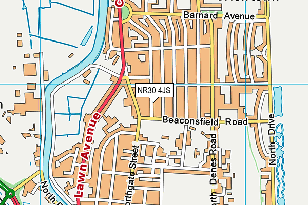 NR30 4JS map - OS VectorMap District (Ordnance Survey)