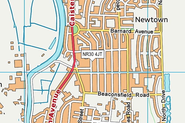 NR30 4JT map - OS VectorMap District (Ordnance Survey)