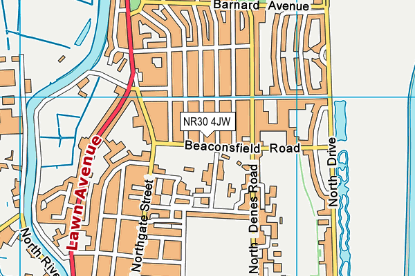 NR30 4JW map - OS VectorMap District (Ordnance Survey)