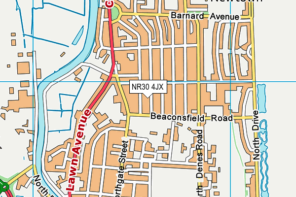 NR30 4JX map - OS VectorMap District (Ordnance Survey)