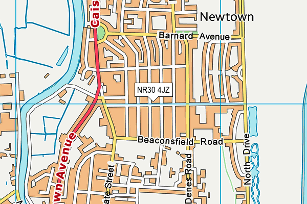 NR30 4JZ map - OS VectorMap District (Ordnance Survey)