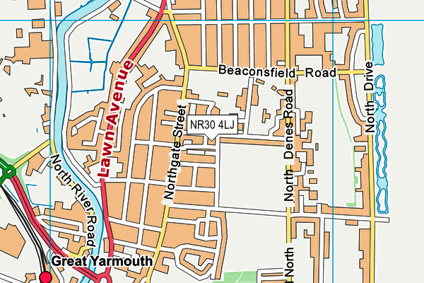 NR30 4LJ map - OS VectorMap District (Ordnance Survey)