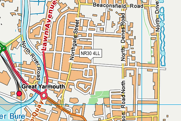 NR30 4LL map - OS VectorMap District (Ordnance Survey)