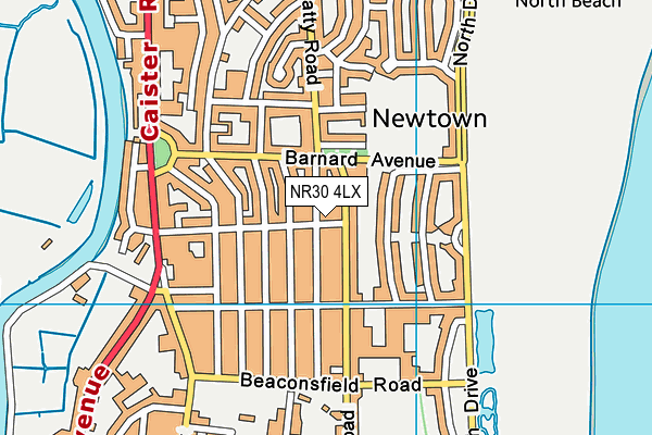NR30 4LX map - OS VectorMap District (Ordnance Survey)