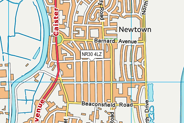 NR30 4LZ map - OS VectorMap District (Ordnance Survey)