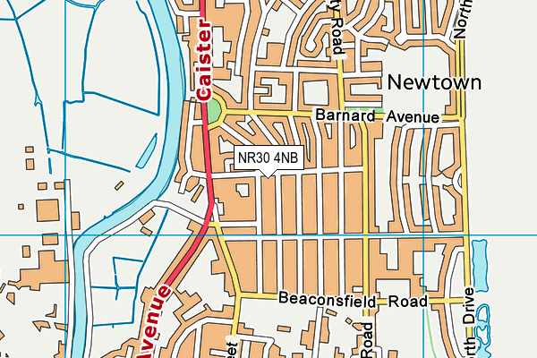 NR30 4NB map - OS VectorMap District (Ordnance Survey)