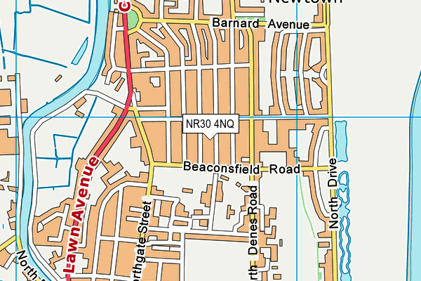 NR30 4NQ map - OS VectorMap District (Ordnance Survey)