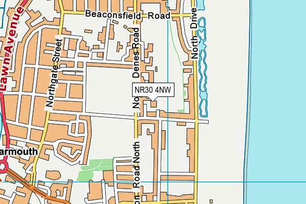 NR30 4NW map - OS VectorMap District (Ordnance Survey)