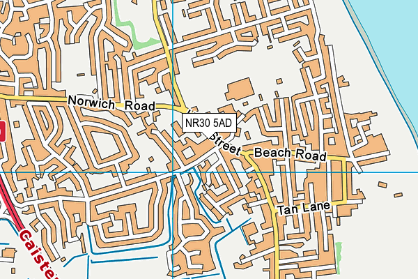 NR30 5AD map - OS VectorMap District (Ordnance Survey)