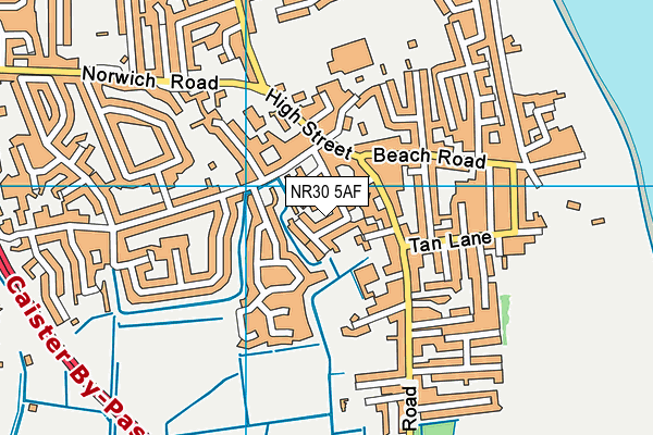 NR30 5AF map - OS VectorMap District (Ordnance Survey)