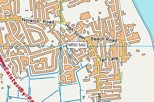 NR30 5AG map - OS VectorMap District (Ordnance Survey)