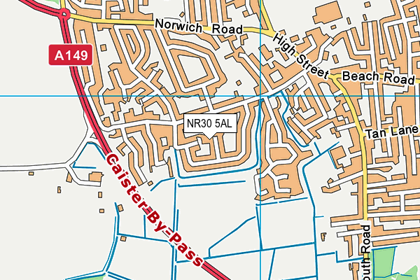 NR30 5AL map - OS VectorMap District (Ordnance Survey)