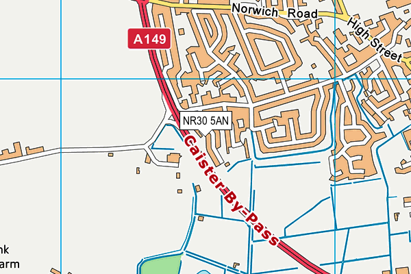 NR30 5AN map - OS VectorMap District (Ordnance Survey)