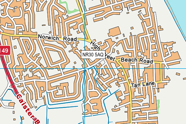 NR30 5AQ map - OS VectorMap District (Ordnance Survey)