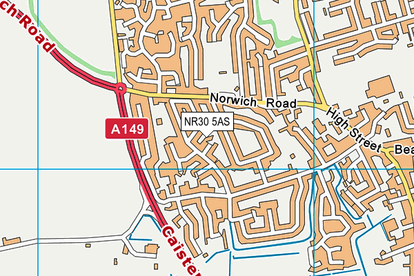 NR30 5AS map - OS VectorMap District (Ordnance Survey)