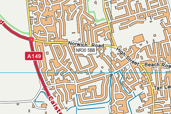 NR30 5BB map - OS VectorMap District (Ordnance Survey)