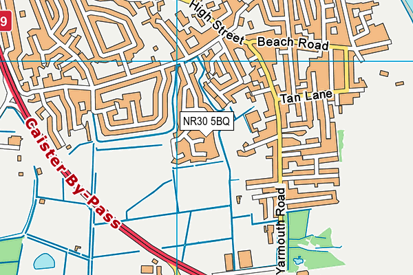 NR30 5BQ map - OS VectorMap District (Ordnance Survey)