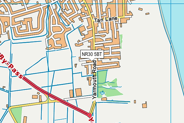 NR30 5BT map - OS VectorMap District (Ordnance Survey)