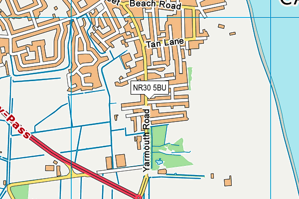 NR30 5BU map - OS VectorMap District (Ordnance Survey)