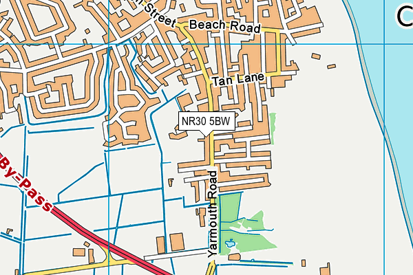 NR30 5BW map - OS VectorMap District (Ordnance Survey)