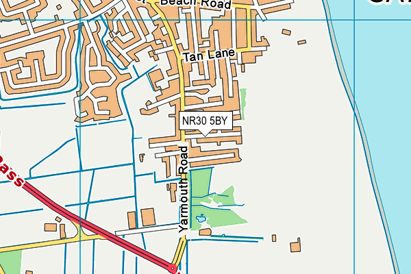 NR30 5BY map - OS VectorMap District (Ordnance Survey)