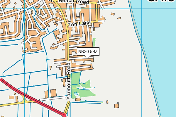 NR30 5BZ map - OS VectorMap District (Ordnance Survey)