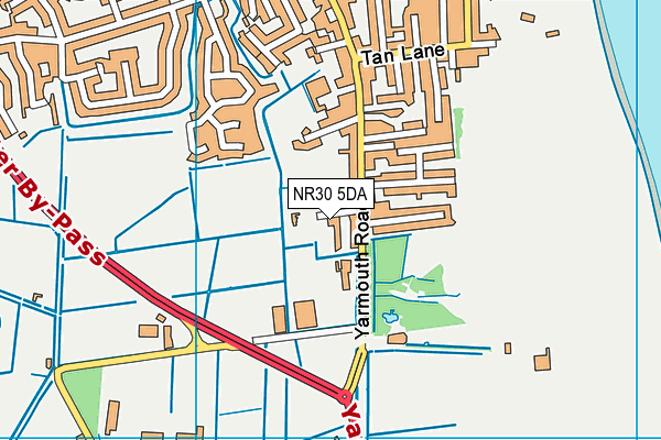 NR30 5DA map - OS VectorMap District (Ordnance Survey)
