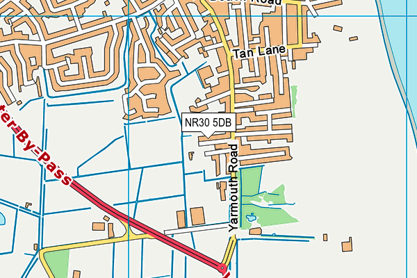 NR30 5DB map - OS VectorMap District (Ordnance Survey)