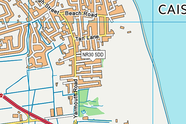 NR30 5DD map - OS VectorMap District (Ordnance Survey)