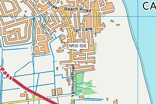 NR30 5DE map - OS VectorMap District (Ordnance Survey)