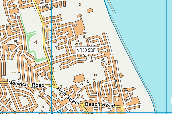NR30 5DF map - OS VectorMap District (Ordnance Survey)