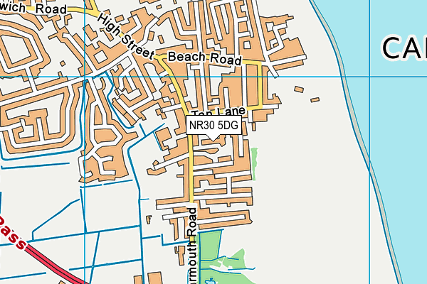 NR30 5DG map - OS VectorMap District (Ordnance Survey)