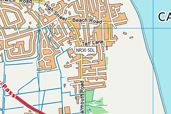 NR30 5DL map - OS VectorMap District (Ordnance Survey)