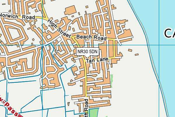 NR30 5DN map - OS VectorMap District (Ordnance Survey)
