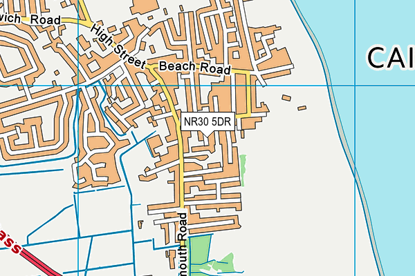 NR30 5DR map - OS VectorMap District (Ordnance Survey)