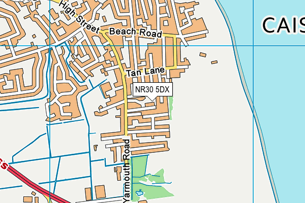 NR30 5DX map - OS VectorMap District (Ordnance Survey)