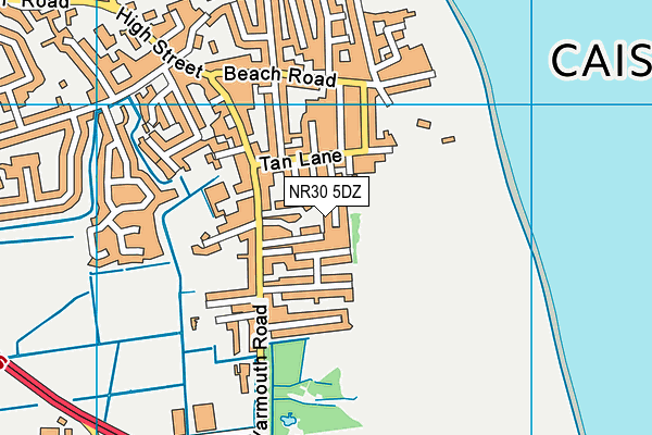 NR30 5DZ map - OS VectorMap District (Ordnance Survey)