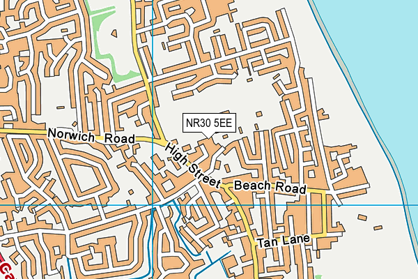 NR30 5EE map - OS VectorMap District (Ordnance Survey)