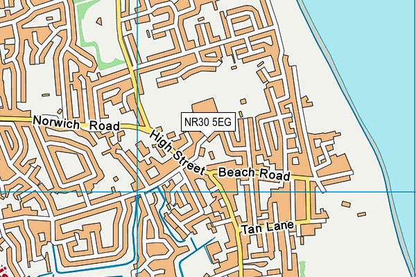 NR30 5EG map - OS VectorMap District (Ordnance Survey)