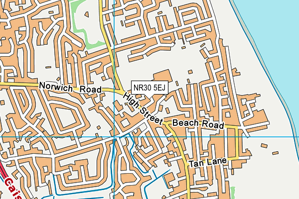NR30 5EJ map - OS VectorMap District (Ordnance Survey)