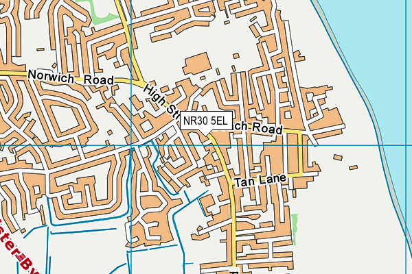 NR30 5EL map - OS VectorMap District (Ordnance Survey)