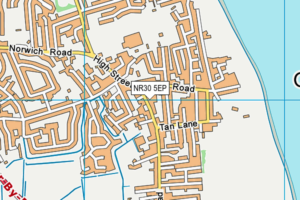 NR30 5EP map - OS VectorMap District (Ordnance Survey)