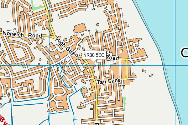 NR30 5EQ map - OS VectorMap District (Ordnance Survey)