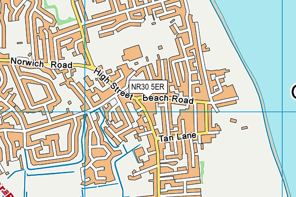 NR30 5ER map - OS VectorMap District (Ordnance Survey)