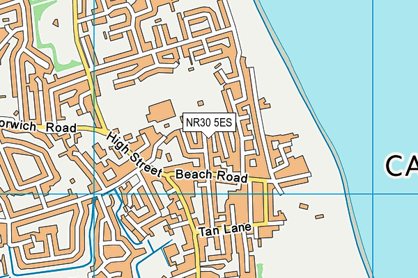 NR30 5ES map - OS VectorMap District (Ordnance Survey)